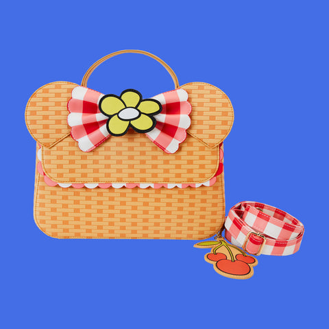 (Pre-Order) Minnie Mouse Picnic Basket Crossbody Bag Loungefly Disney
