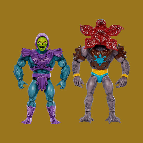 (Pre-Order) Skeletor & Demogorgon Actionfiguren 2-er Pack Mattel MOTU x Stranger Things