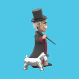 Mr. Monopoly and Dog Off Work Statue Mighty Jaxx Monoploy