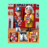 Doc Brown and Marty McFly by YARMS Statue Set Mighty Jaxx Back to the Future 2