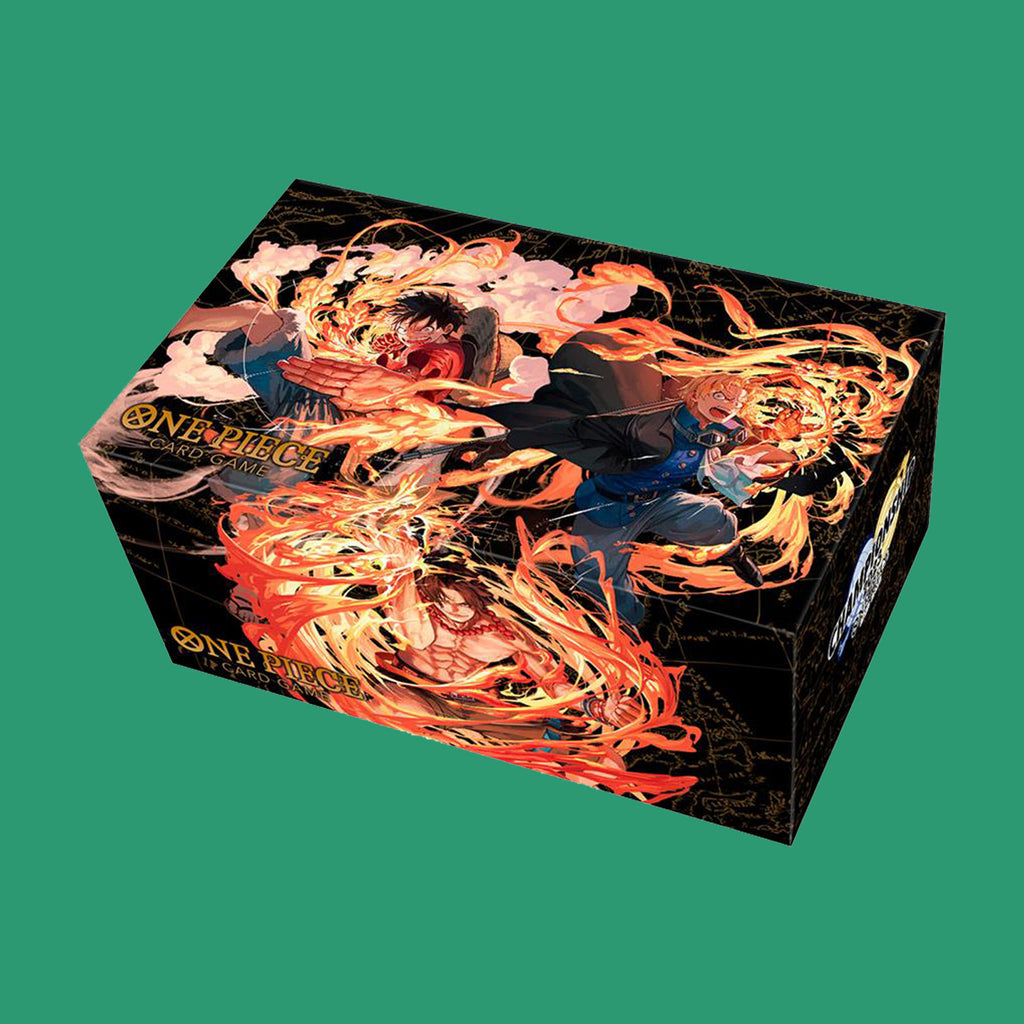 Ace/Sabo/Luffy One Piece Card Game Spielmatte & Kartenbox Bandai