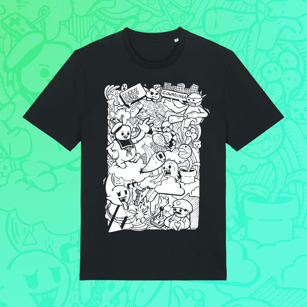 (Pre-Order) "NTG Collage 2012" T-Shirt Schwarz / Nerdy Terdy Gang