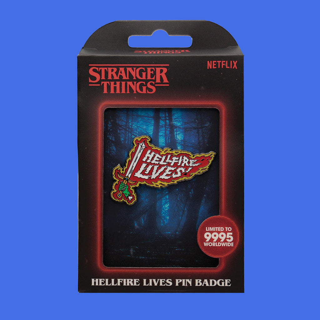 "Hellfire Lives" Stranger Things limitierter Ansteck-Pin Fanattik