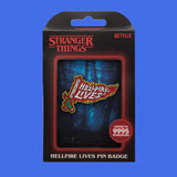 "Hellfire Lives" Stranger Things limitierter Ansteck-Pin Fanattik