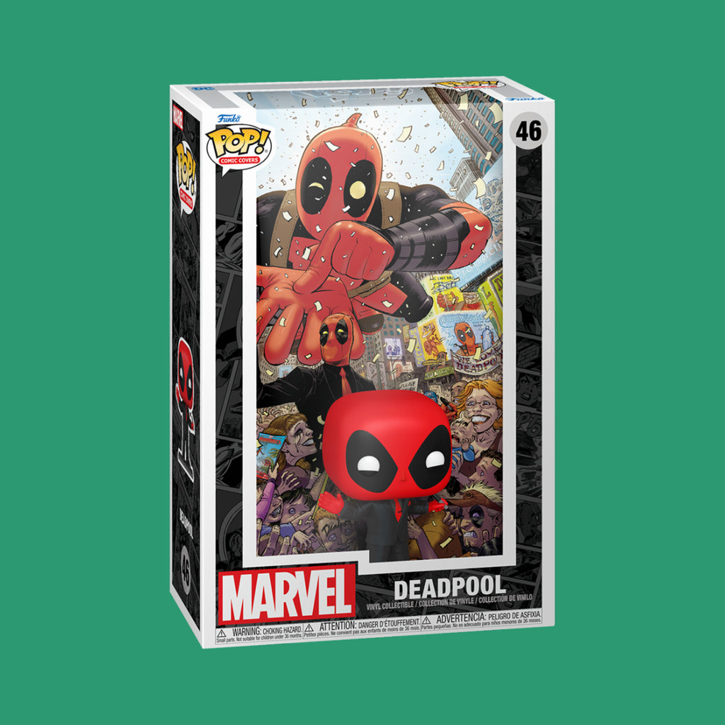 Deadpool In Black Suit Funko Pop! Comic Cover (46) Marvel