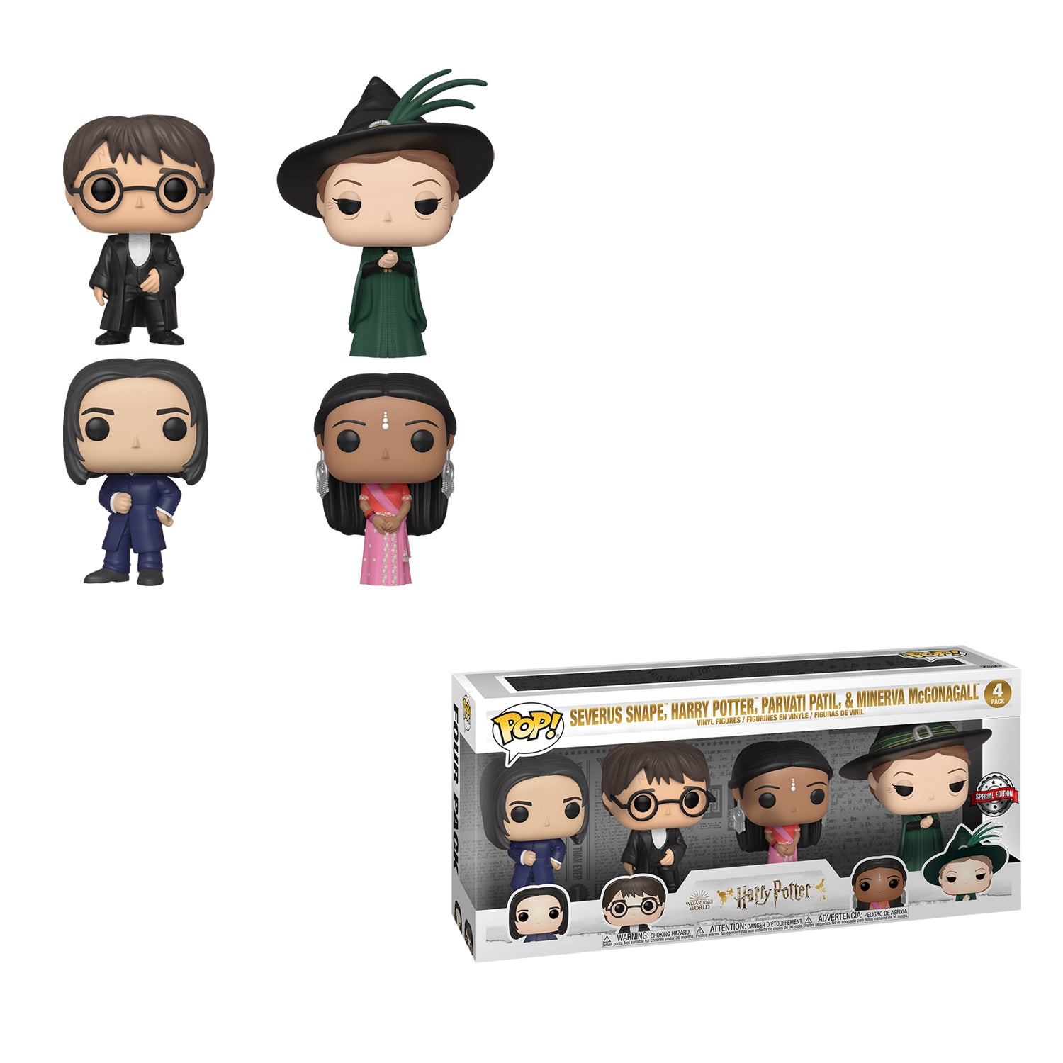 Figurine Pack 4 Figurines Pop Harry Potter Yule FUNKO : le pack de 4  figurines à Prix Carrefour