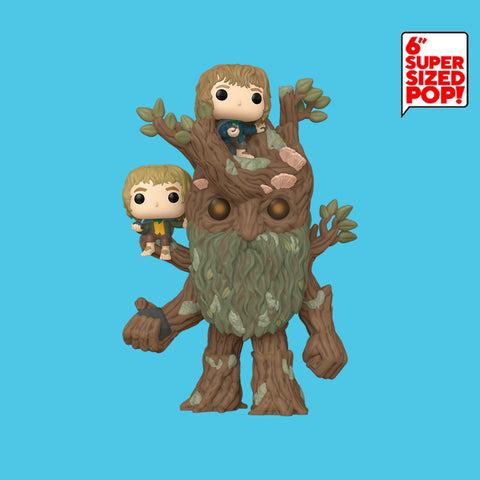 (Pre-Order) Baumbart mit Merry und Pippin Super Sized, 6-Inch Funko Pop! (1579) Der Herr der Ringe