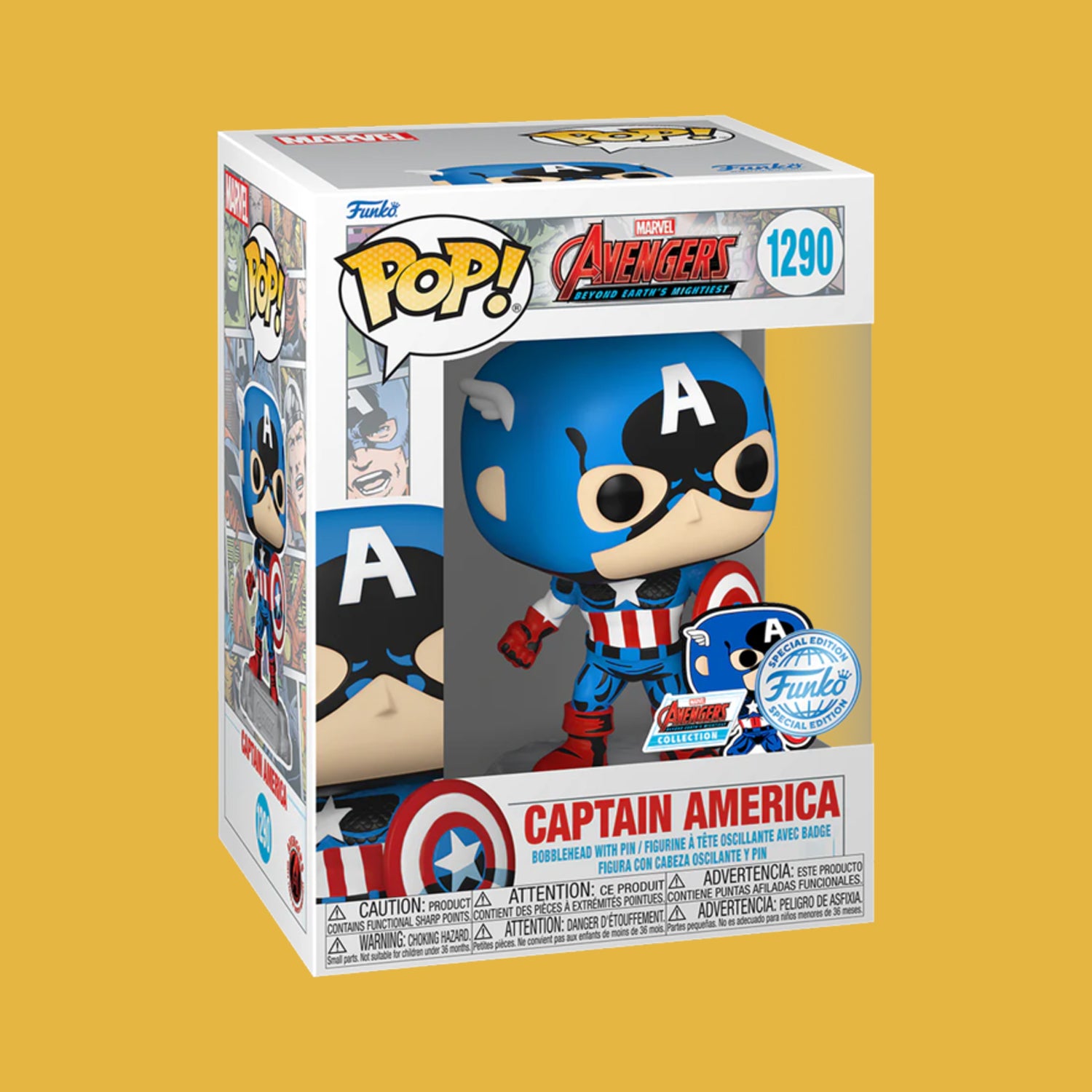 Captain America Funko Pop 1290 Marvel Avengers Beyond Earth s Mightiest Nerdy Terdy Gang