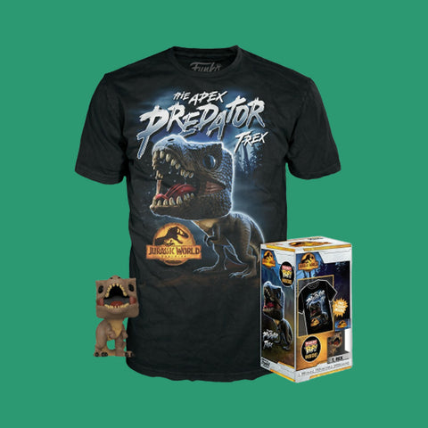 Jurassic World T-Rex T-Shirt + Exclusive Funko Pocket Pop! (Funko Pocket Pop! & Tee)