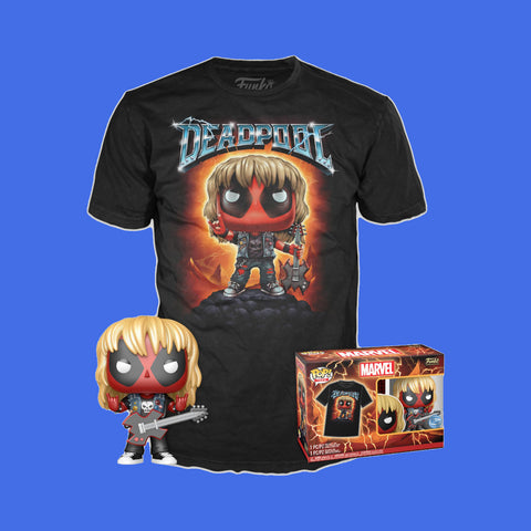 (Pre-Order) Heavy Metal Deadpool T-Shirt + Exclusive Funko Pop! (Funko Pop! & Tee) Marvel