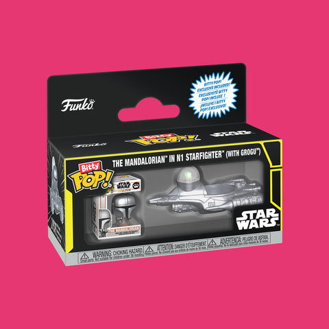 (Pre-Order) Mandalorian N1 Starfighter Funko Bitty Pop! Rides Mandalorian & Grogu Movie