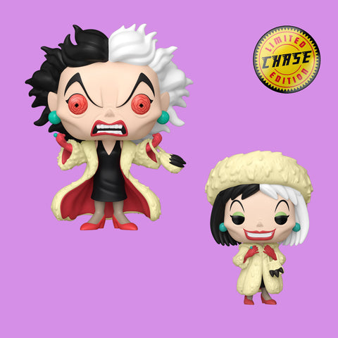(Pre-Order) Cruella De Vil (Classic) Chase Bundle (1663) Funko Pop! 101 Dalmatiner