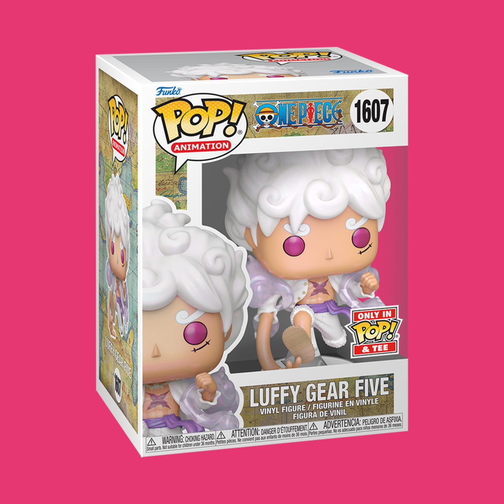 ruffy gear 5 funko Luffy Gear Five T-Shirt + Exclusive Set Funko Pop! (Funko Pop! & Tee) – Nerdy Terdy Gang