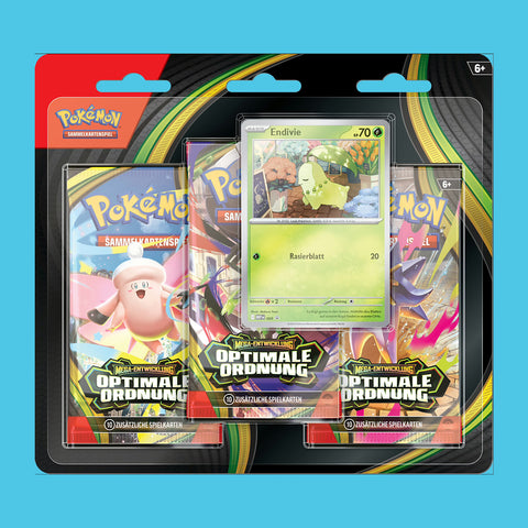 (Pre-Order) NUR 3 PRO KUNDE - Pokémon Mega-Entwicklung "Optimale Ordnung" Booster 3er-Pack Blister (deutsch)