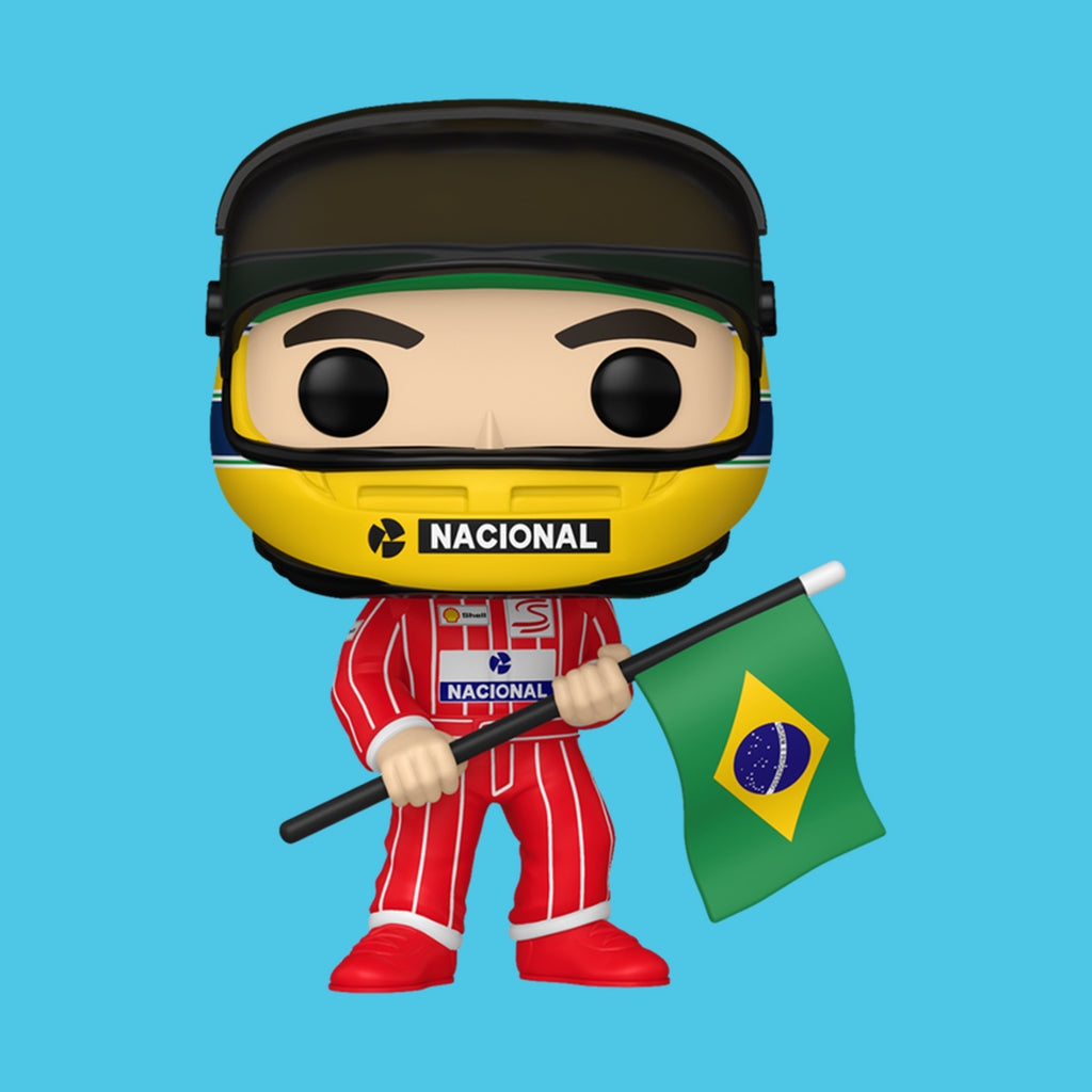 (Pre-Order) Ayrton Senna with Brazilian Flag (22) Funko Pop! Formel 1