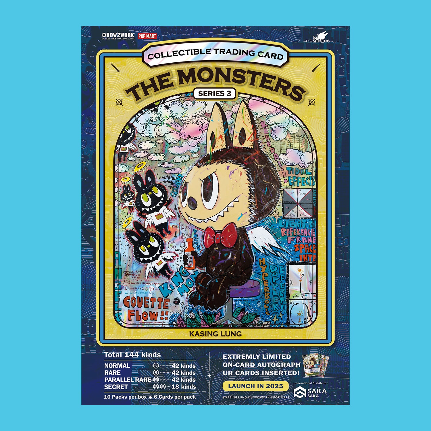 How2work Labubu Collectible Chrome Trading Cards The Monsters