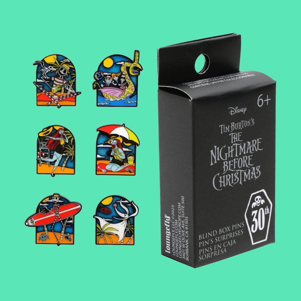 (Einmal geöffnet) Nightmare Before Christmas Summer Pin Loungefly Disney (Blindbox)