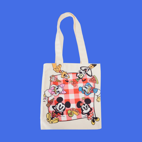 (Pre-Order) Mickey & Friends Picnic Canvas Tote Bag Loungefly Disney