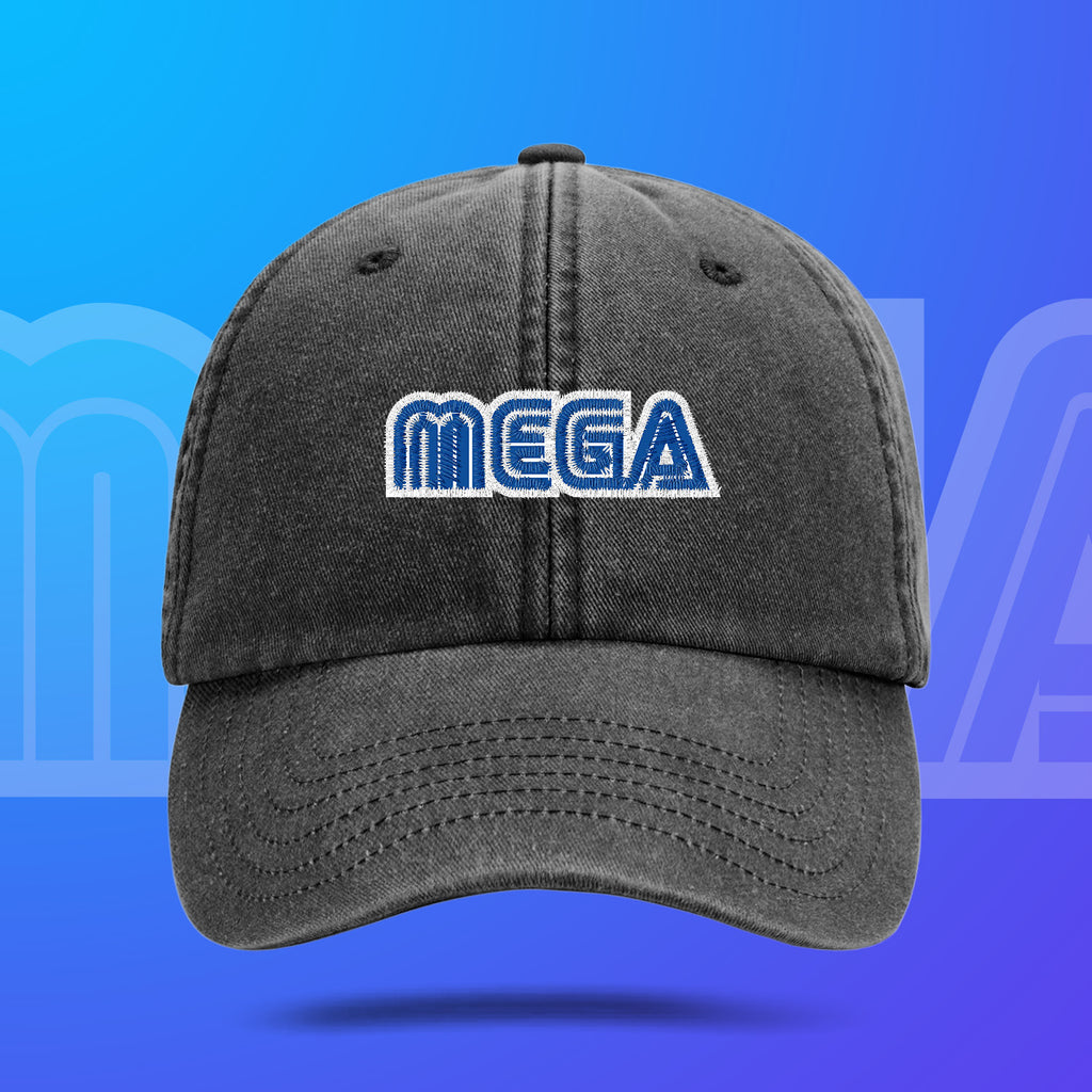 (Pre-Order) "MEGA" Dad Hat Vintage Black / Nerdy Terdy Gang