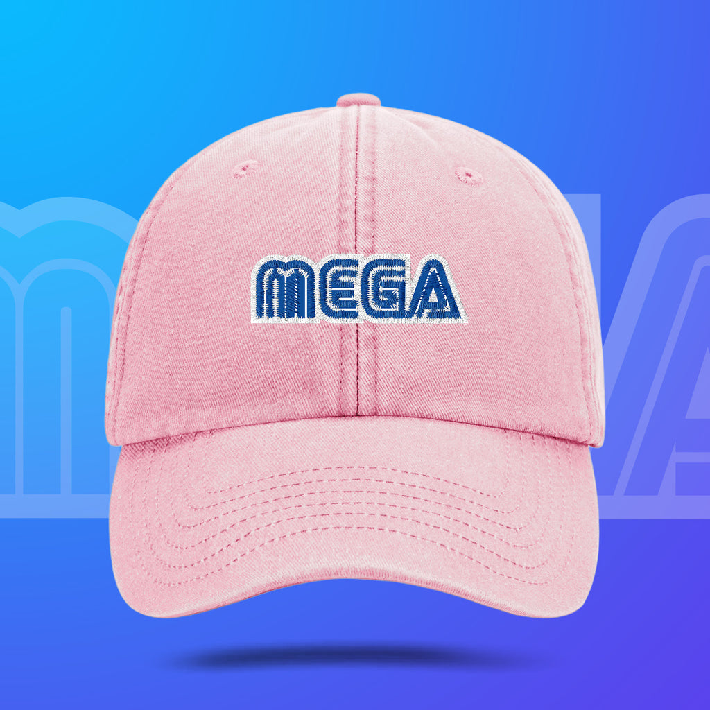 (Pre-Order) "MEGA" Dad Hat Vintage Pink / Nerdy Terdy Gang