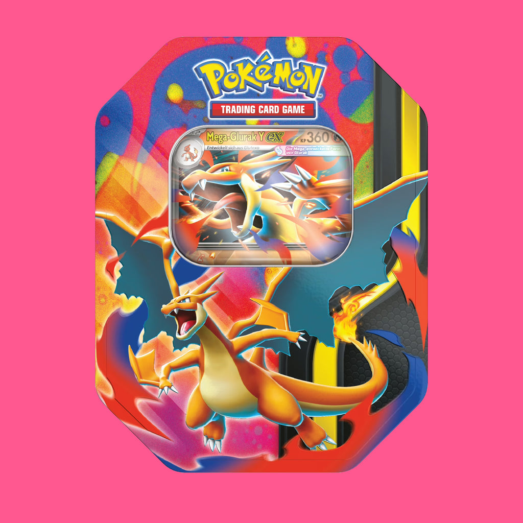 (Pre-Order) Tin Box 127 Glurak Y Ex "Erhabene Helden" (deutsch) Pokémon "Mega Entwicklungen"
