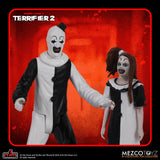 (Pre-Order) Art The Clown & Little Pale Girl Doppelset Mezco Toyz 5 Point Actionfigur Terrifier 2