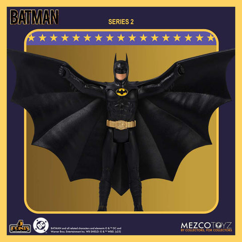 (Pre-Order) Cape Glide Batman Actionfigur Mezco Toyz 5 Point Actionfigur DC Batman (1989)