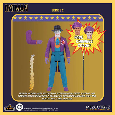 (Pre-Order) Museum Mayhem Joker Actionfigur Mezco Toyz 5 Point Actionfigur DC Batman (1989)