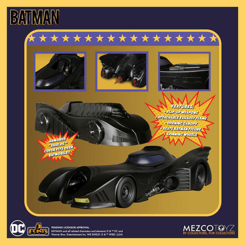 (Pre-Order) Batmobil (1989) Actionfigur Mezco Toyz 5 Points Actionfigur DC Batman (1989)