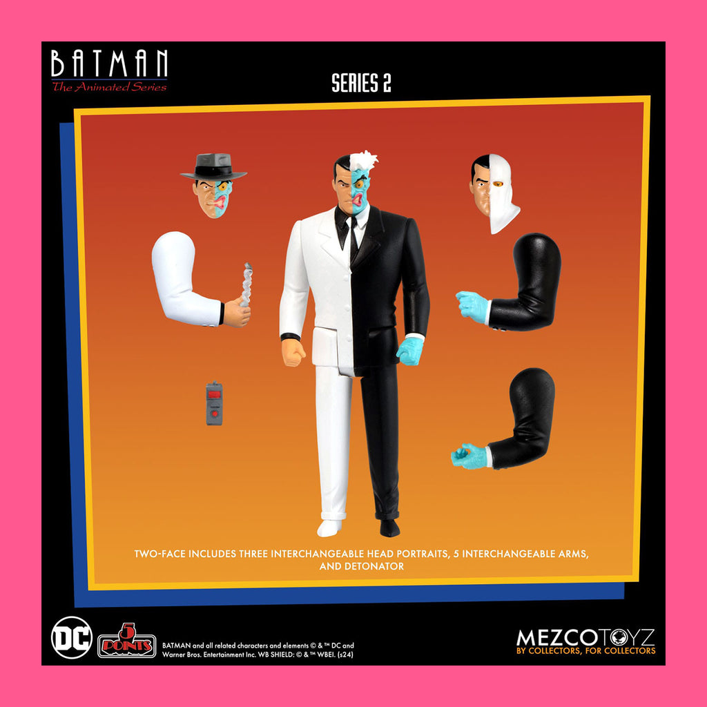 (Pre-Order) Two Face Batman Actionfigur Mezco Toyz DC Batman: The Animated Series