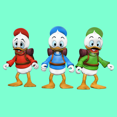 (Pre-Order) Tick, Trick & Track / Huey, Dewey & Louie 3er-Pack Ultimate Actionfigur NECA DuckTales