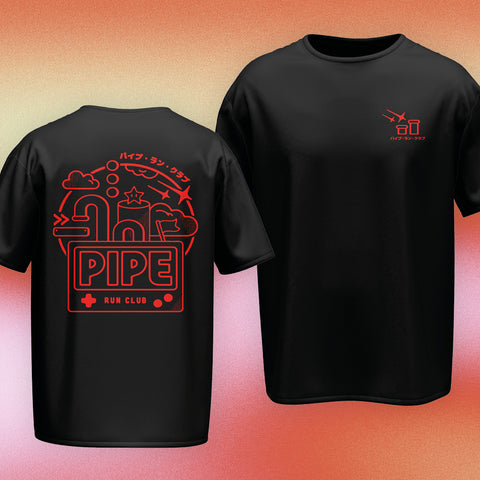 (Pre-Order) "Pipe Run Club" T-Shirt schwarz / Nerdy Terdy Gang
