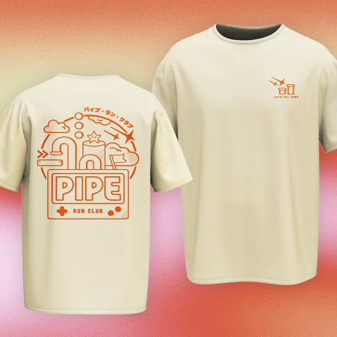 (Pre-Order) "Pipe Run Club" T-Shirt honey paper / Nerdy Terdy Gang
