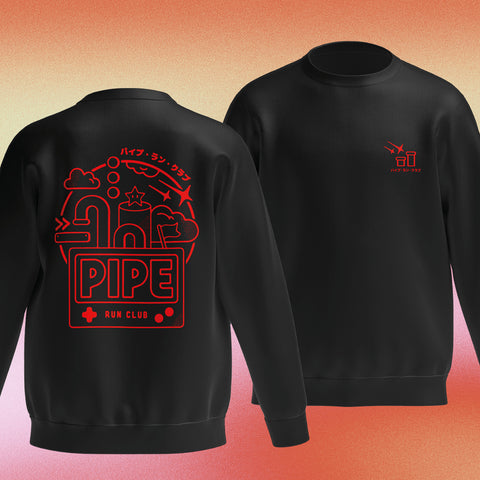 (Pre-Order) "Pipe Run Club" Pullover schwarz / Nerdy Terdy Gang