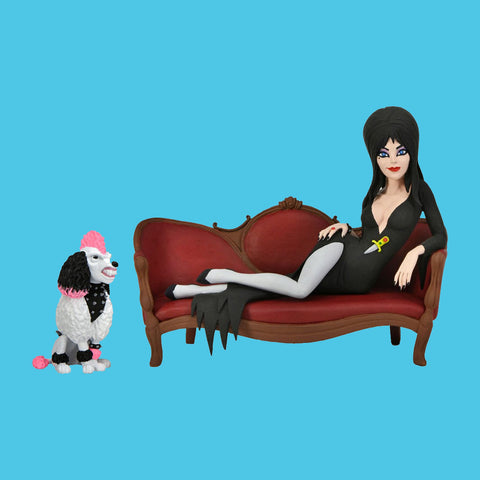 Elvira on Couch Toony Terrors Figur NECA Mistress of the Dark