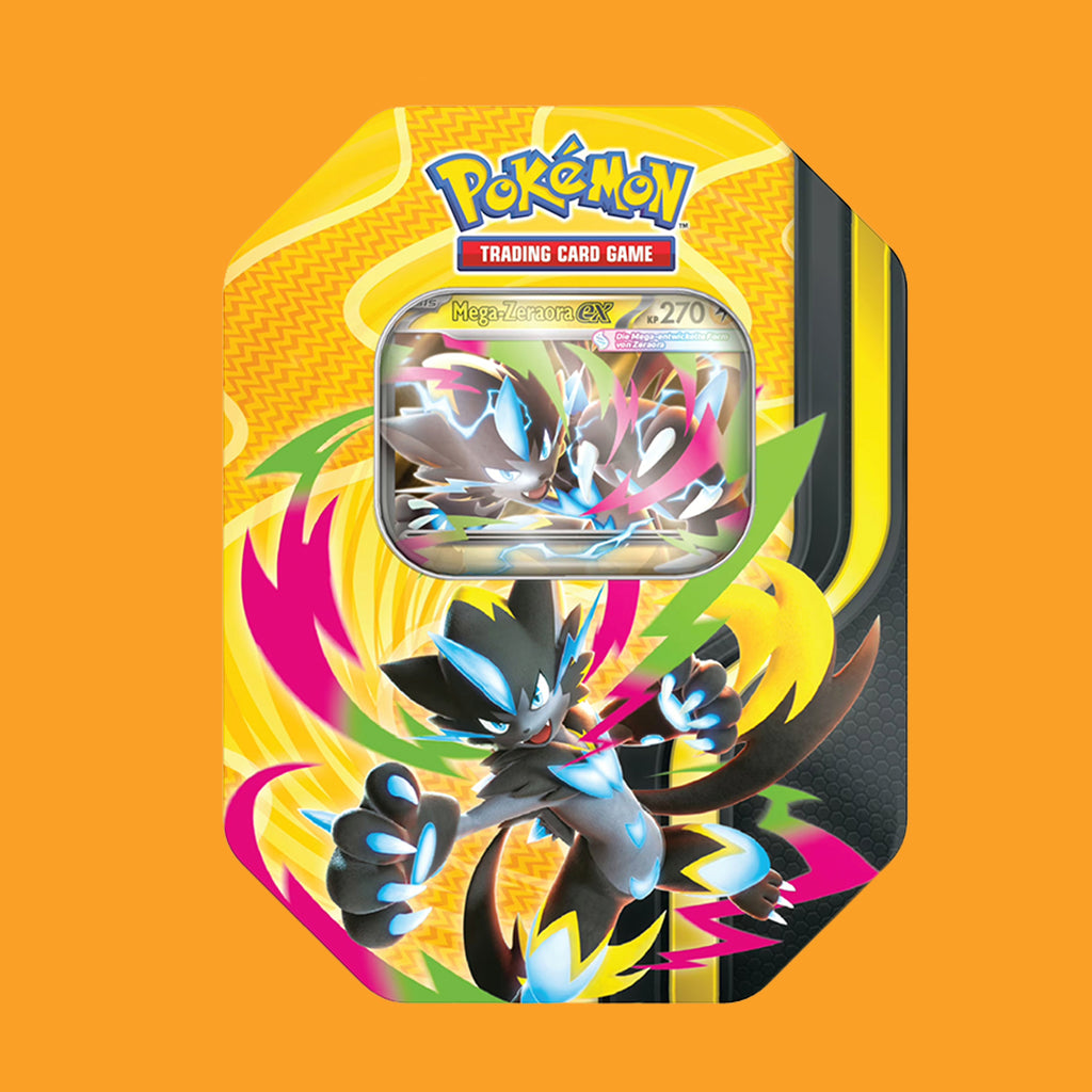 (Pre-Order) NUR 1 PRO KUNDE - Tin 132 Mega-Zeraora Ex (deutsch) Pokémon "Mega Entwicklungen"
