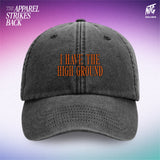"I have the High Ground" Dad Hat vintage black / NTG 'The Apparel Strikes Back'