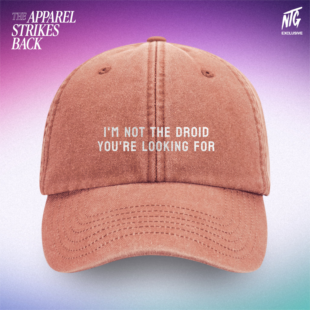 "I'm not the droid you're looking for" Dad Hat vintage orange / NTG 'The Apparel Strikes Back'