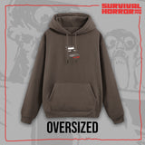 (Pre-Order) Nerdy Terdy Gang "Survival Horror '96" Oversized Hoodie braun