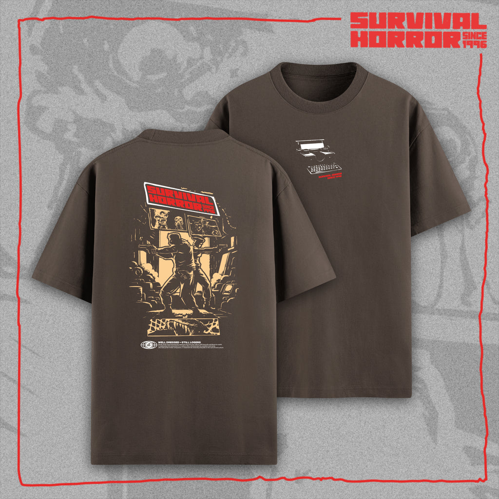 (Pre-Order) Nerdy Terdy Gang "Survival Horror '96" T-Shirt braun