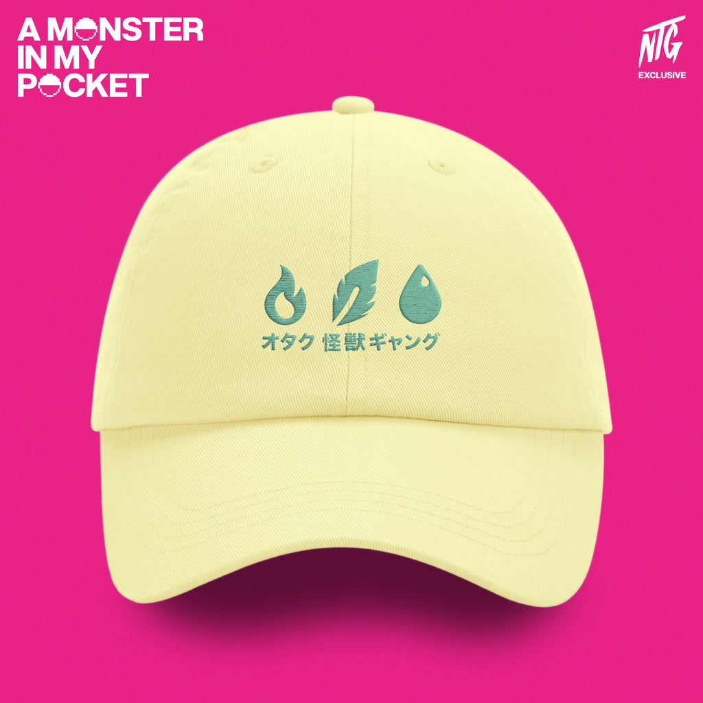"Kaiju Gang" Dad Hat pastellgelb / NTG 'A Monster in my Pocket'