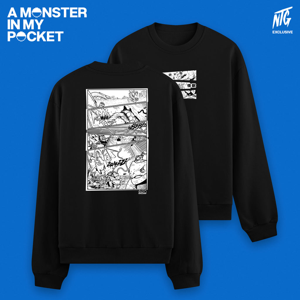 "Kaiju Gang" Pullover schwarz / NTG 'A Monster in my Pocket'