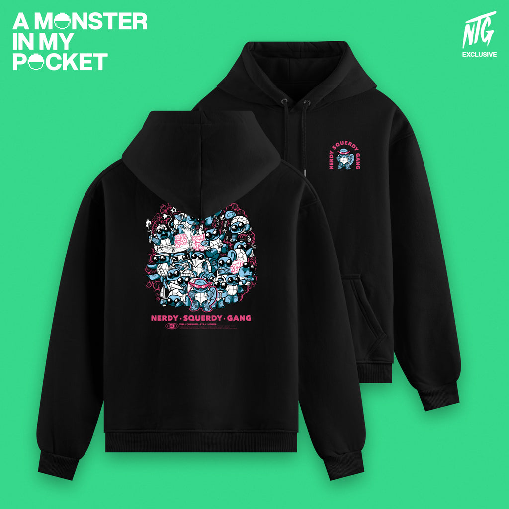 "Nerdy Squerdy Gang" Hoodie schwarz / NTG 'A Monster in my Pocket'