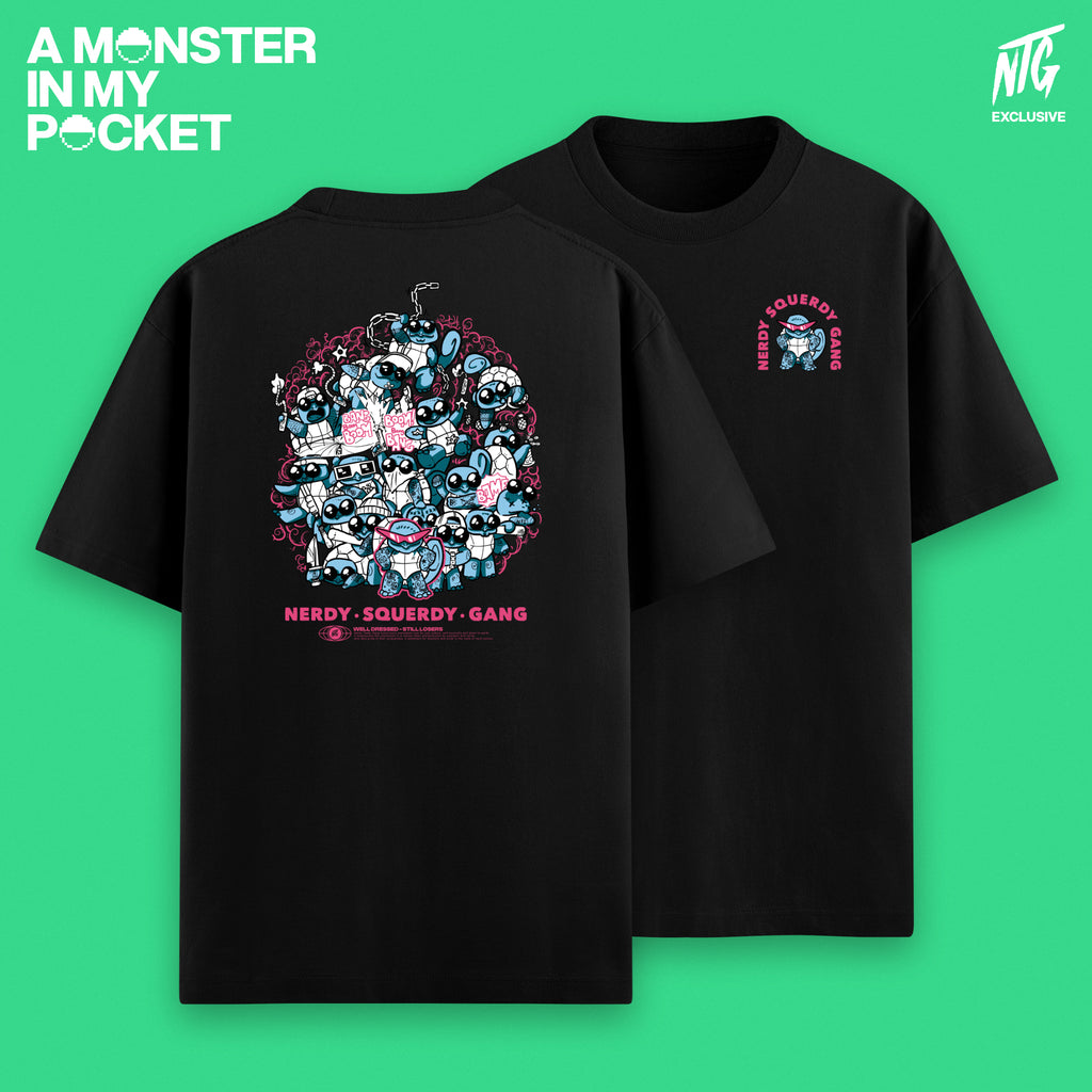 (Pre-Order) "Nerdy Squerdy Gang" T-Shirt schwarz / NTG 'A Monster in my Pocket'