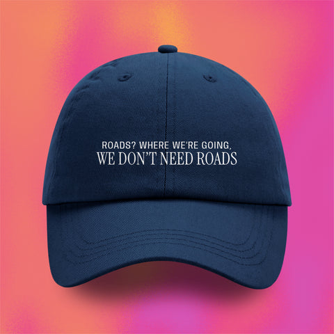 (Pre-Order) Back in Time "Roads?" Dad Hat blau