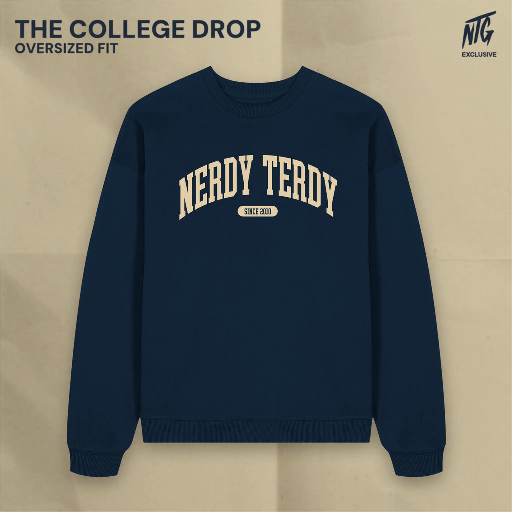 (Pre-Order) NTG "The College Drop" Pullover dunkelblau