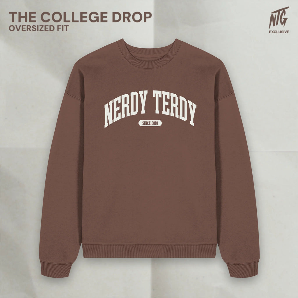 (Pre-Order) NTG "The College Drop" Pullover braun