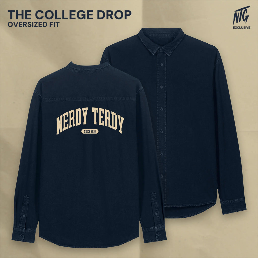 (Pre-Order) NTG "The College Drop" Hemd dunkelblau