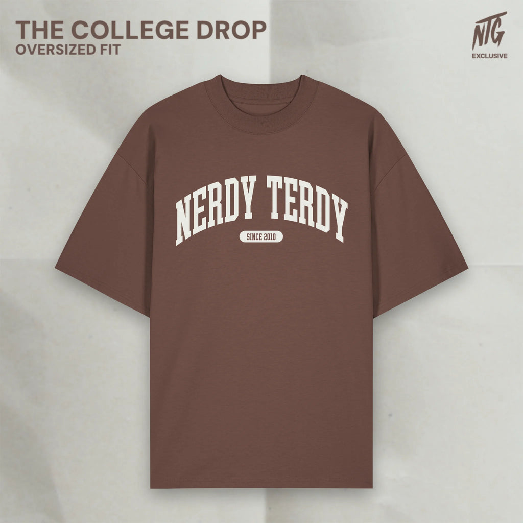 (Pre-Order) NTG "The College Drop" T-Shirt braun