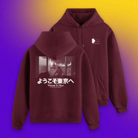 (Pre-Order) Welcome To Tokyo Hoodie weinrot
